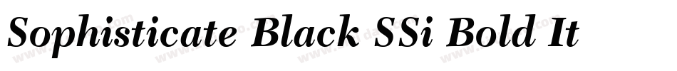 Sophisticate Black SSi Bold Italic字体转换